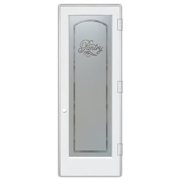 Pantry Door - Melany - Primed - 30" x 96" - Knob on Left - Push Open