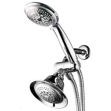 5-Setting 5" LED Showerhead/5-Setting 4" Handheld Shower Combo by HotelSpa