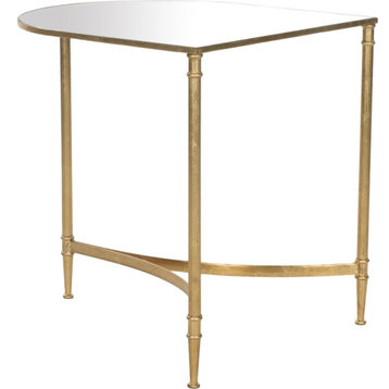Nevin Accent Table - Gold, Mirror Top