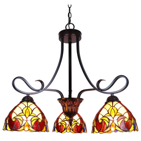 CHLOE Lighting CH38632AV25-DD3 ADIA Dark Bronze 3 Light Mini Chandelier