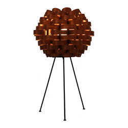 Bamboo Carnation Table Lamp | Brown - Table Lamps
