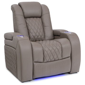 Seatcraft Diamante Home Theater Seating, Light Gray, Row of 1