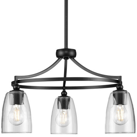 Progress Lighting P400295 Parkhurst 3 Light 21"W Ring Chandelier - Matte Black