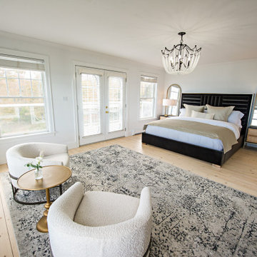 Bedrooms Remodel, White, Transitional Interior – Bay of Fundy, Nova Scotia