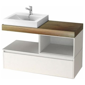 Nameeks LAF01 La Finese 41-3/10" Wall Mounted / Floating Vanity - White and