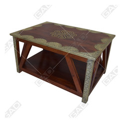 SOBER COFFEE TABLE BRASS WORK - Furniture
