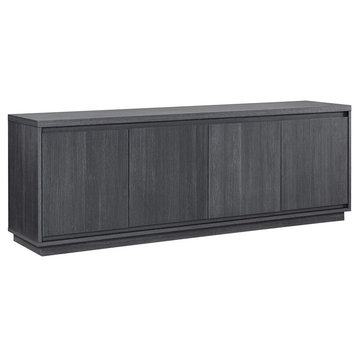 Presque Rectangular TV Stand for TV's up to 80 in Charcoal Gray