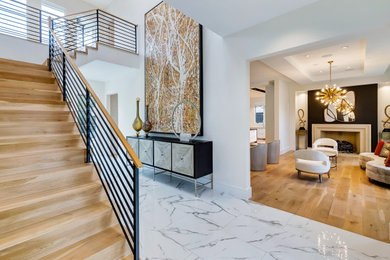 Example of a minimalist staircase design in Dallas