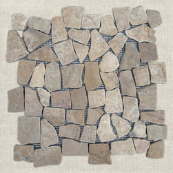 NUSA - Bali Tan | 12" x 12" | Marble Mosaic - Mosaic Tile