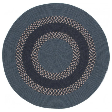 Colonial Mills Rug Corsair Banded Round Blue Round, 10x10'