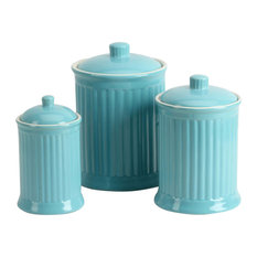Simsbury 3-Piece Canisters Set, Turquoise