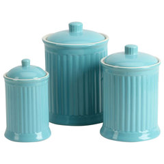 Calypso Basics Acrylic Canister - Set of 3 Red