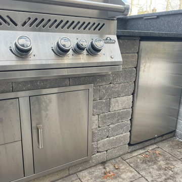 Built-In Napoleon Grill with Stainless Storage | Gahanna, Ohio