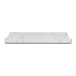 Worlds Away - Worlds Away Carrara Marble Cove Style Backsplash - Vanity Tops And Side Splashes