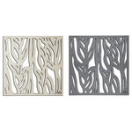 Urbandek - Double-Sided Foliage Trivet - DOUBLE SIDED: One side of the trivet is Gold and the other side is Metallic Dark Grey. So you can mix and match, is like having two trivets in one.