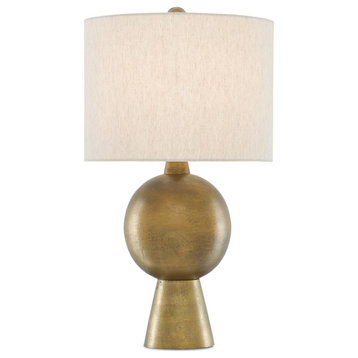 Rami 1-Light Table Lamp in Antique Brass