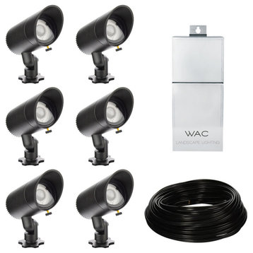 WAC Lighting 5311-30-6KIT WAC InterBeam 6"W 12V LED Flood Light - Bronze