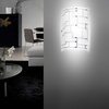 1X60W Wall Light, Chrome Finish & White Decor Glass