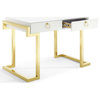 Ring Office Desk - Gold White EEI-3862-GLD-WHI