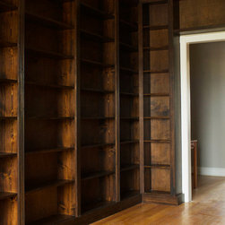Library in Pine with a Stain Finish - Bookcases