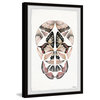 "Kaleidoscope Butterfly Skull II" Framed Painting Print, 20"x30"