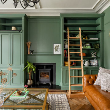 BESPOKE FITTED ALCOVE TV AND STORAGE CABINETS