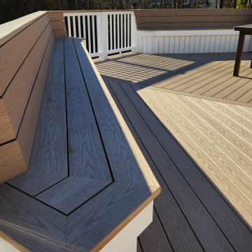 AZEK Deck, Drink Rail, Benches, And PVC Skirt Westport, MA