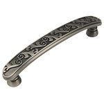 Cosmas - Cosmas 4298AS Antique Silver Floral Cabinet Pull - Manufacturer: Cosmas