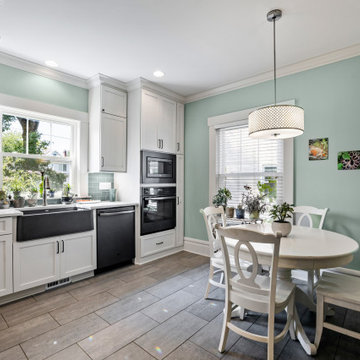 Clintonville Kitchen, half bath, and porch