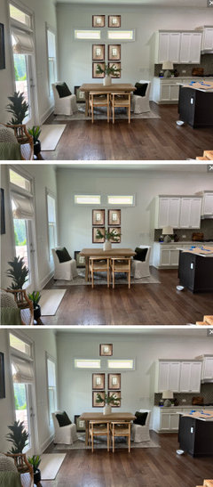 trying to decide what to put behind kitchen table.