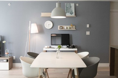 Small trendy light wood floor dining room photo in Vancouver