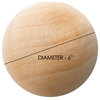 2 PCS Wood Ball Natural Round Unfinished Wood Sphere Crafts Wooden Balls