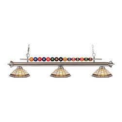 Shark 170BN-Z14-35 Multi-Colored Glass Billiard Light - Pool Table Lights