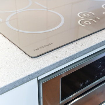 Separate magnetic induction cooktop & under-counter oven (the silver disappears