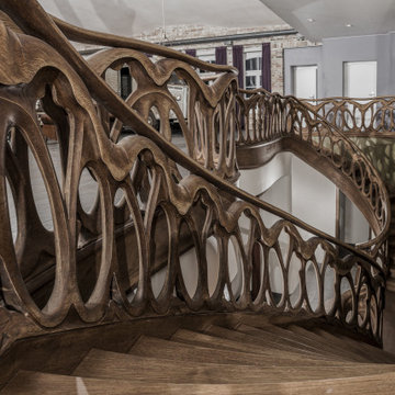 Penthouse Brunnenstraße Berlin - Organische Holztreppe