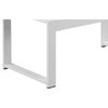 Benzara BM287801 Lark 35" Outdoor Coffee Table, White Aluminum Frame
