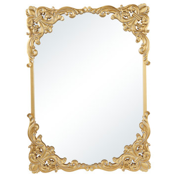 Vintage Gold Metal Wall Mirror 562609