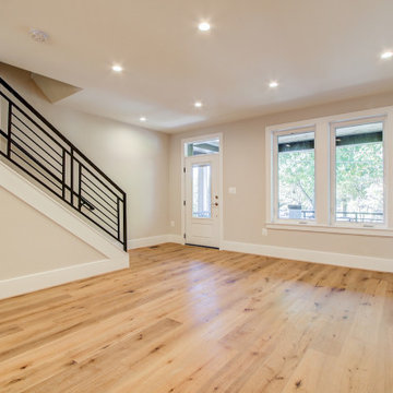Basement remodel with bedroom space, closet space, living area, DC