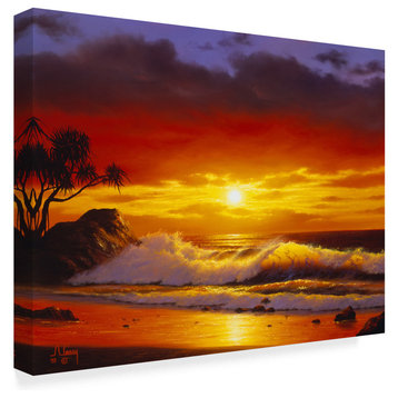 "Sunset Landscape" by Anthony Casay, Canvas Art, 32"x24"
