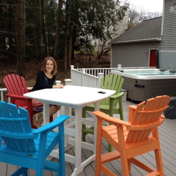 Seaside Casual Outdoor Furniture, Shellback Adirondack Bar Chairs, Nashua,NH