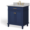 Joyce Bathroom Vanity, Single Sink, 30", Blue, Freestanding