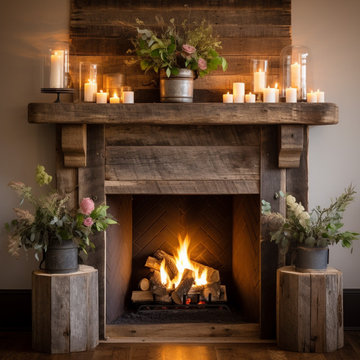 Gorgeous Fireplace Mantels with Wooden Corbels