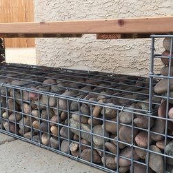 Custom Gabion Bench Seat - Outdoor Benches