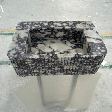 Custom Calacatta Viola Marble Sink – Sculptural Luxury for a Statement Bathroom