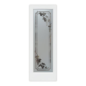 Vineyard Grapes Trellis 1d Etched Glass Door Farmhouse