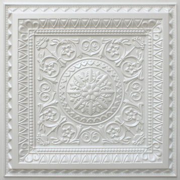 Pearl White 3D Ceiling Panels, 2'x2', 200 Sq Ft, Pack of 50