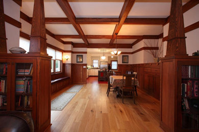 Inspiration for a craftsman dining room remodel in Other