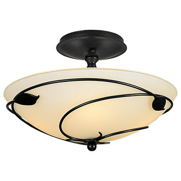 Hubbardton Forge 126712-1033 Forged Leaves Semi-Flush in Modern Brass