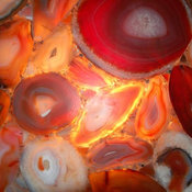 Red Agate Back-lit