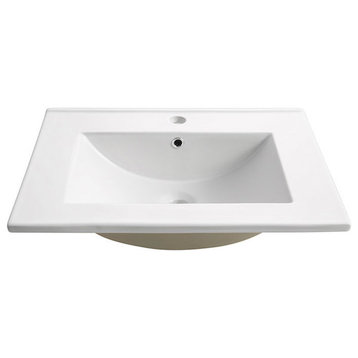 Torino Integrated Sink/Countertop, White, 24"